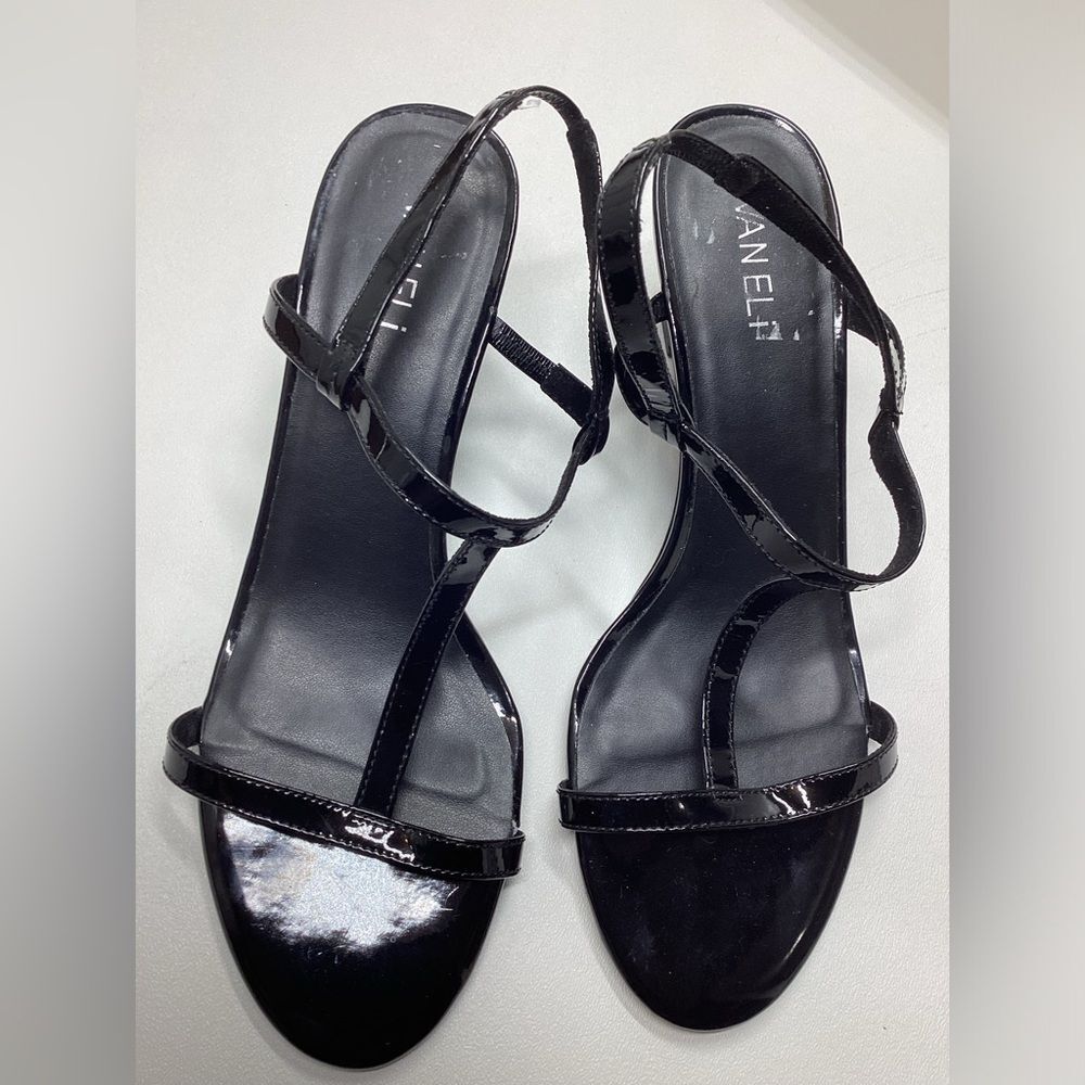 Vaneli Mohan T-strap Wedge Sandals In Black Size 9.5 - Picture 7 of 11